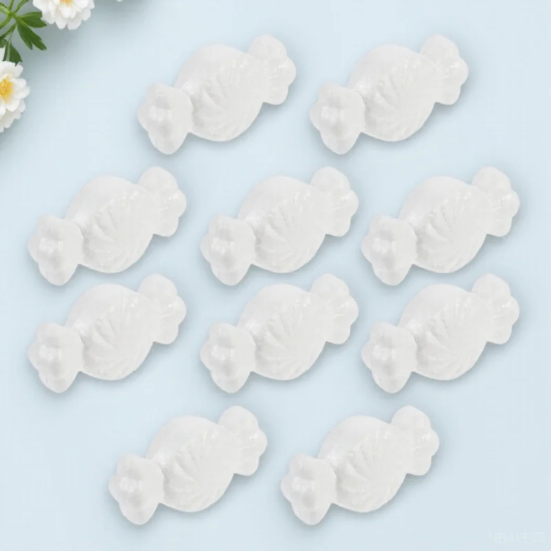 

10 Pcs Foam Polylong Candy Accessories White DIY Craft Mold Candies Shape Foams Decoration Modeling Mould Modelling