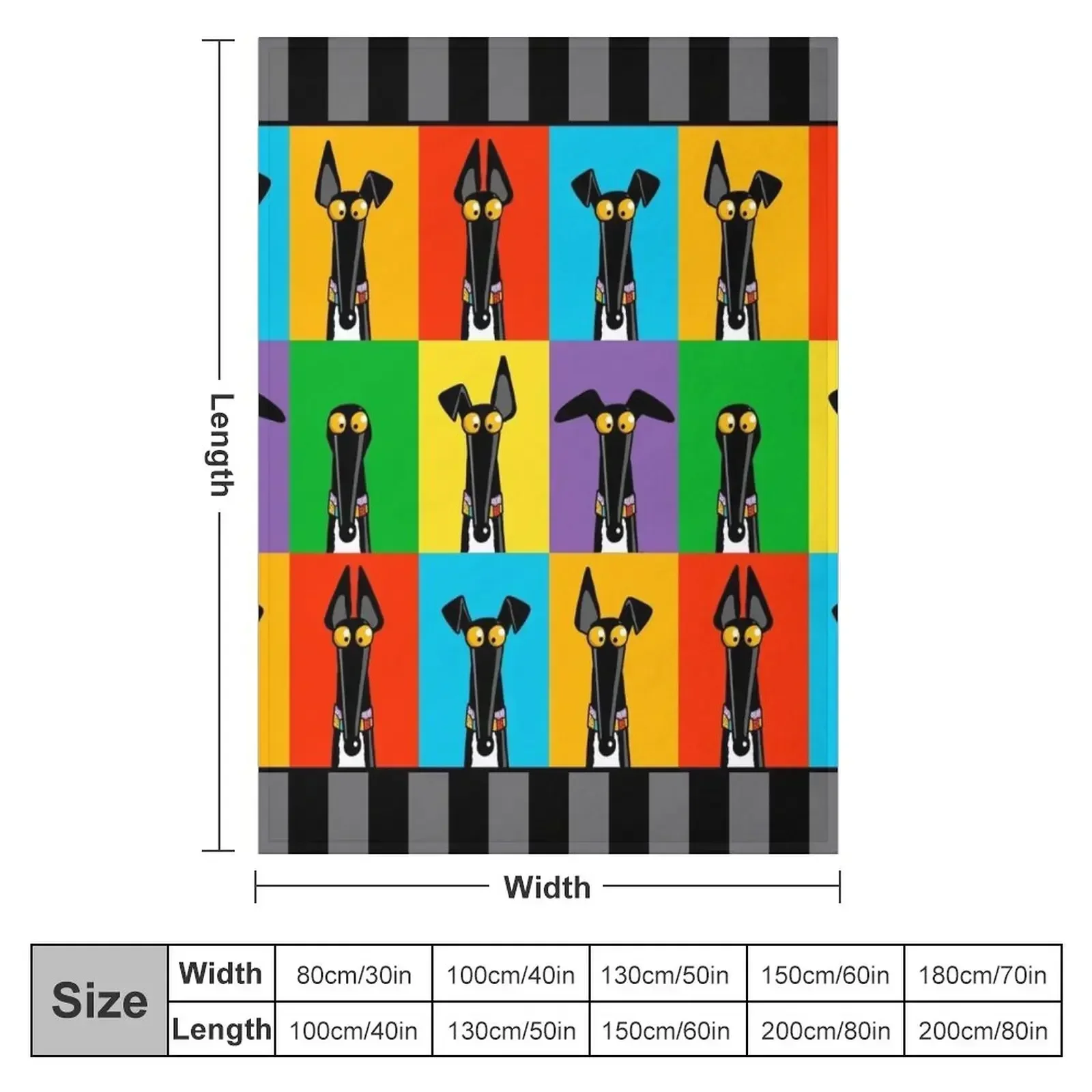 Greyhound Semaphore Throw Blanket couch cozy soft plush fuzzy picnic outdoor blanket