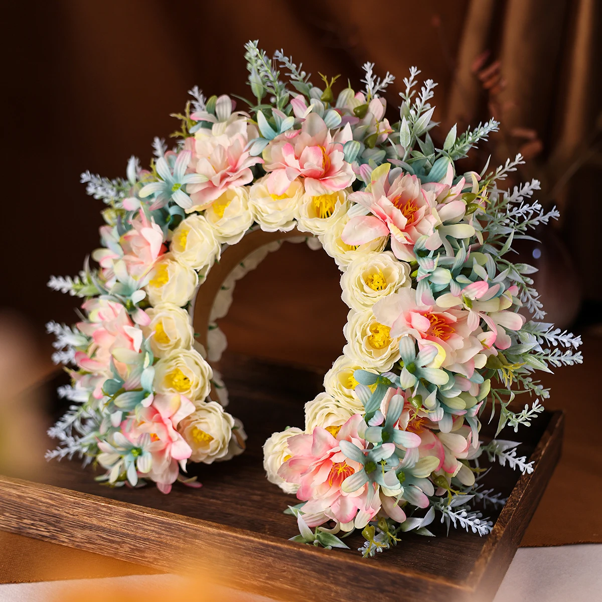 Handmade Colorful Flowers Princess Hairpin Flower Headband Headpiece For Women Bride Wedding Hair Accessories Hairbands