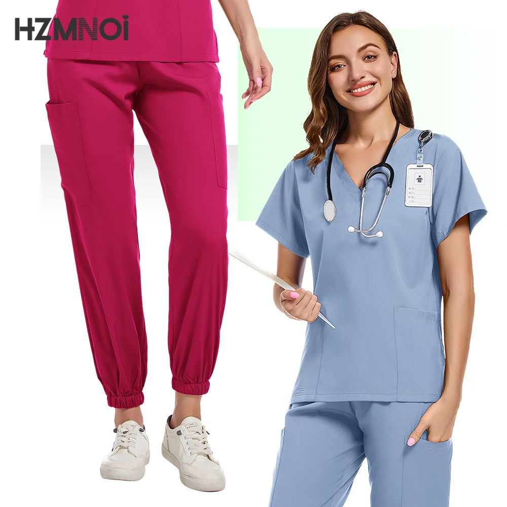 Chirurgische Uniformen Vrouw Verpleging Enfermeria Sets Top Broek Artikelen Medische Uniform Scrub Klinische Schoonheidssalon Spa Ziekenhuispakken