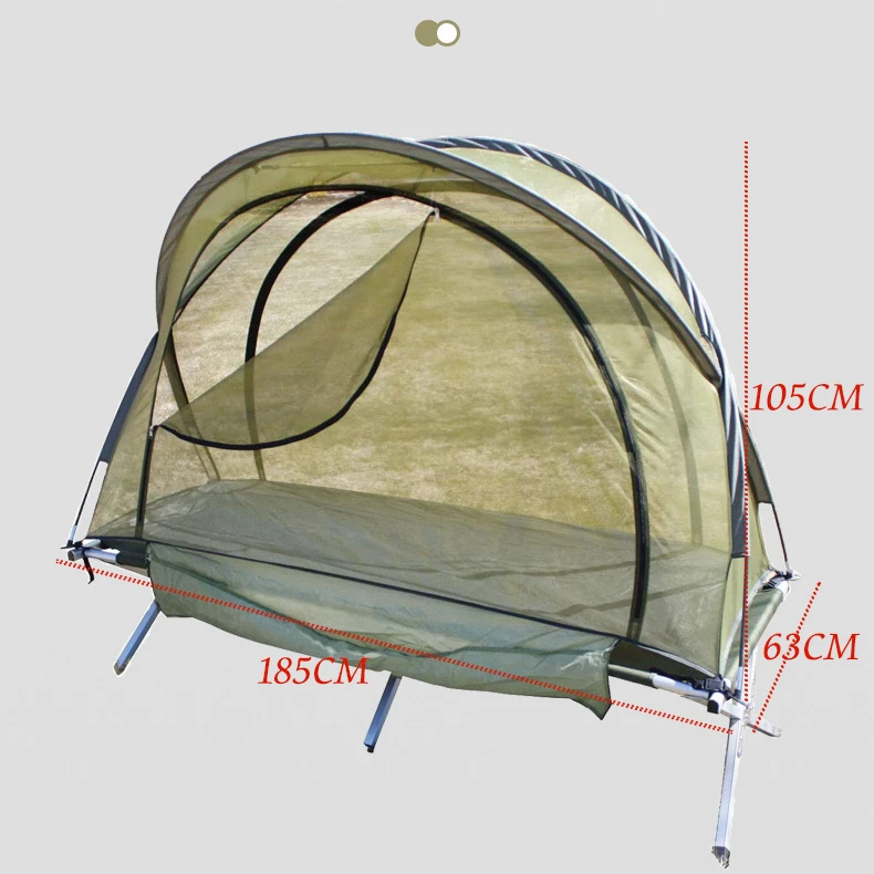 200*120cm Folding Portable Camping Sleeping Bed Tent Mosquito Net Detachable From Outdoor Fishing Off-ground Tent Cot