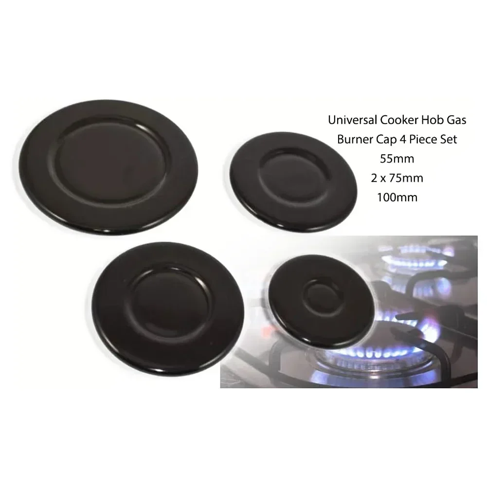 4 Pcs Universal Gas Burner Flame Cap Oven Gas Hob Burner Crown Flame Cap 55mm 75mm 100mm For SABAF Accessories