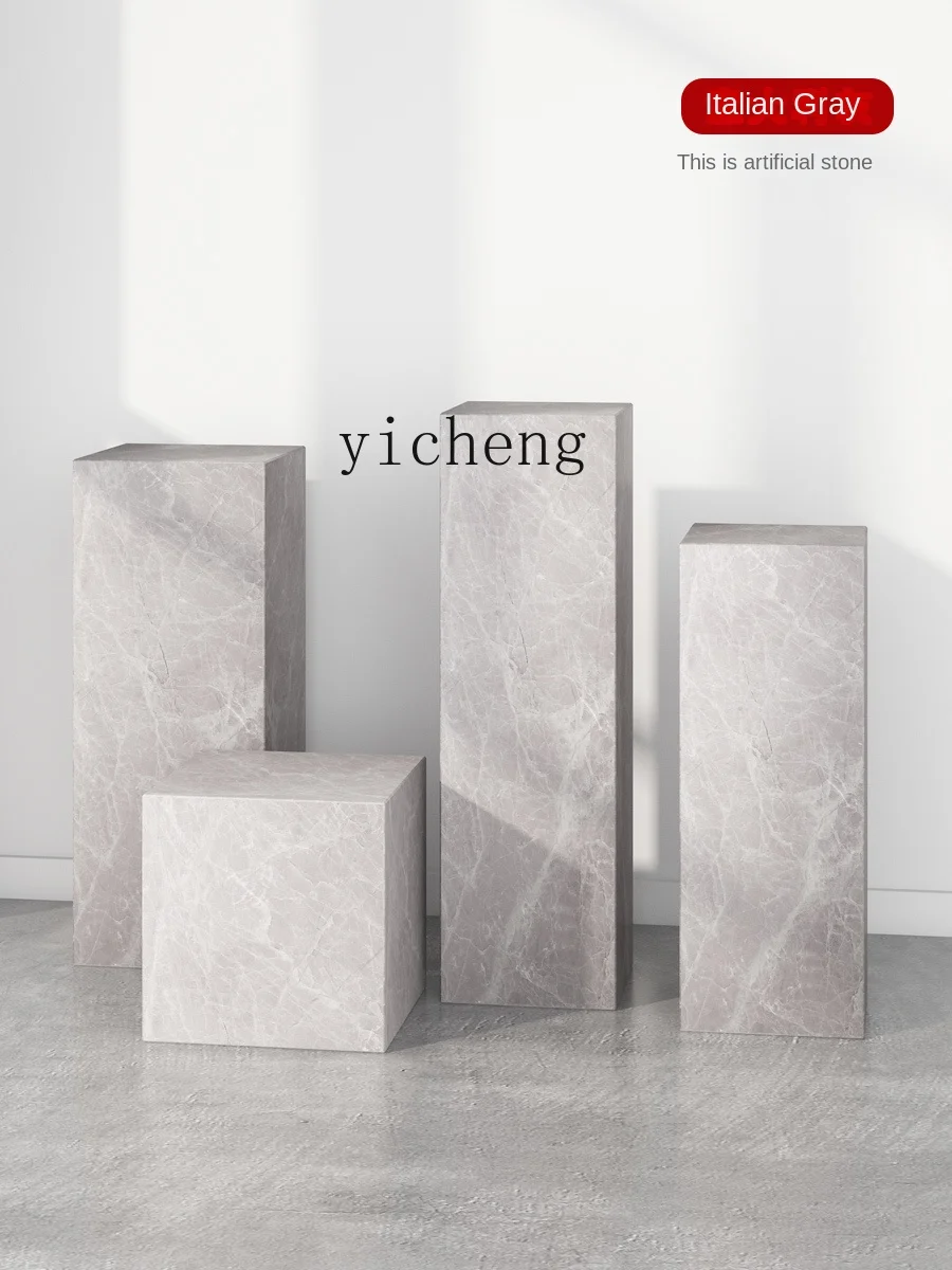 ZC marble sculpture base, sales department, display table, living room, floor pedestal ornaments