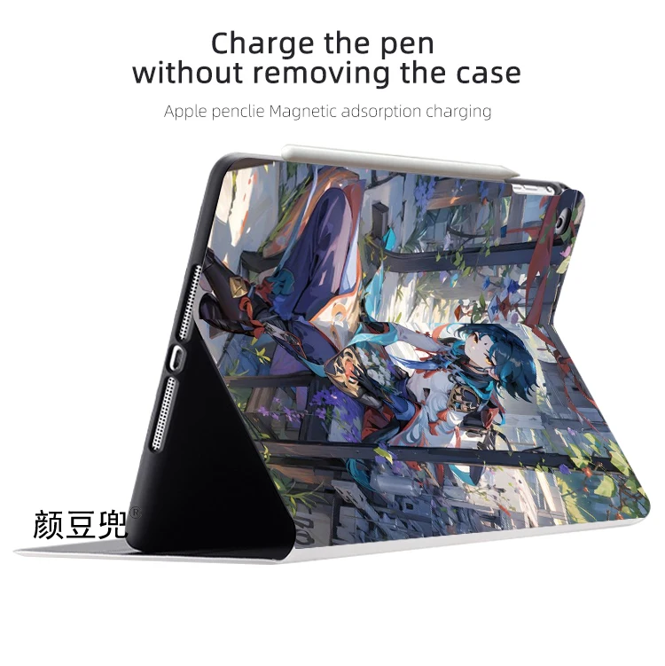 Xiao Anime Genshin Impact  For iPad 10.2 9th 10th 11th Air 3 Mini 6 7 Case Luxury Silicone Pro 12.9 11 For iPad Air 5 6