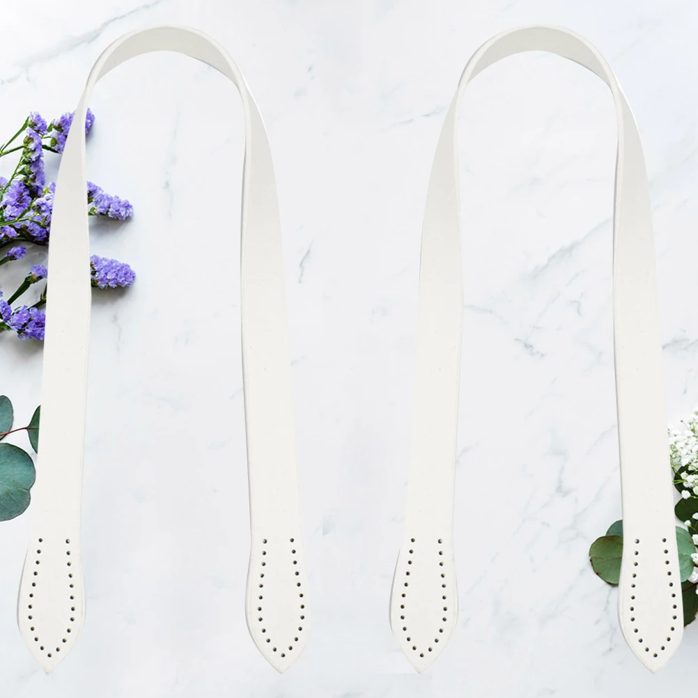 

2pcs Tote Bag Strap Handbag Handle Comfortable Wrist Belt for DIY Bags Premium PU Replacement Band Bag Accessories