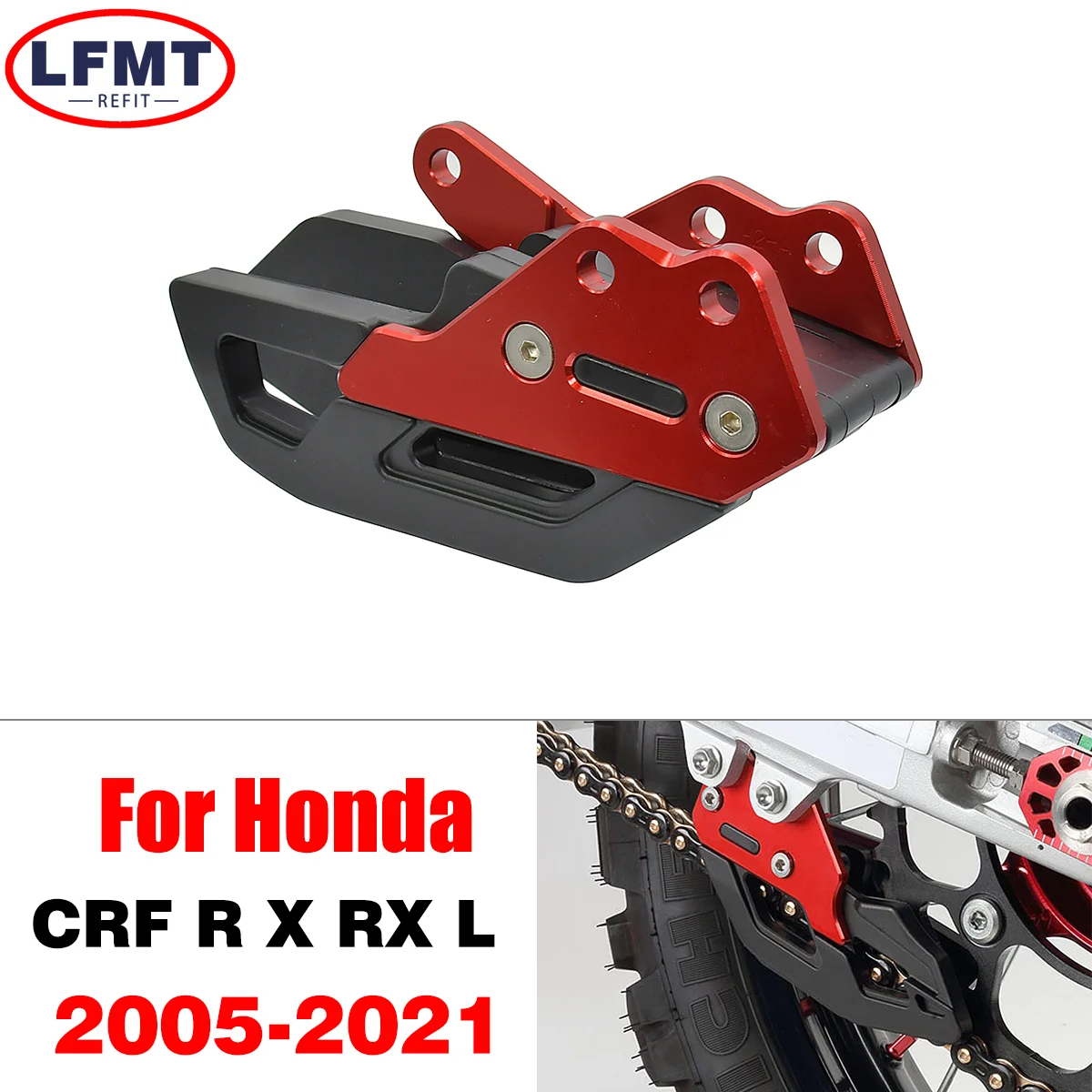 

Motorcycle CNC Chain Guide Guard For Honda CRF250R CRF450R CR125 CR250 CRF450RX CRF250RX CRF 250R 450R CR 125 250 RX R 2005-2021