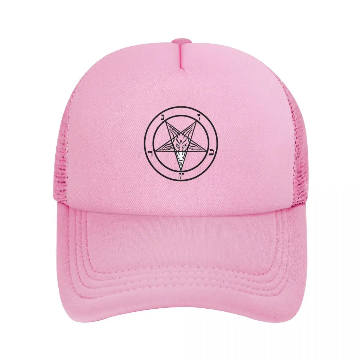 Baphomet Triple Moon Celtic Wiccan Satanic Pagan Church Of Satan Vikings Baseball Caps Unisex Hat Breathable Mesh Sun Bone