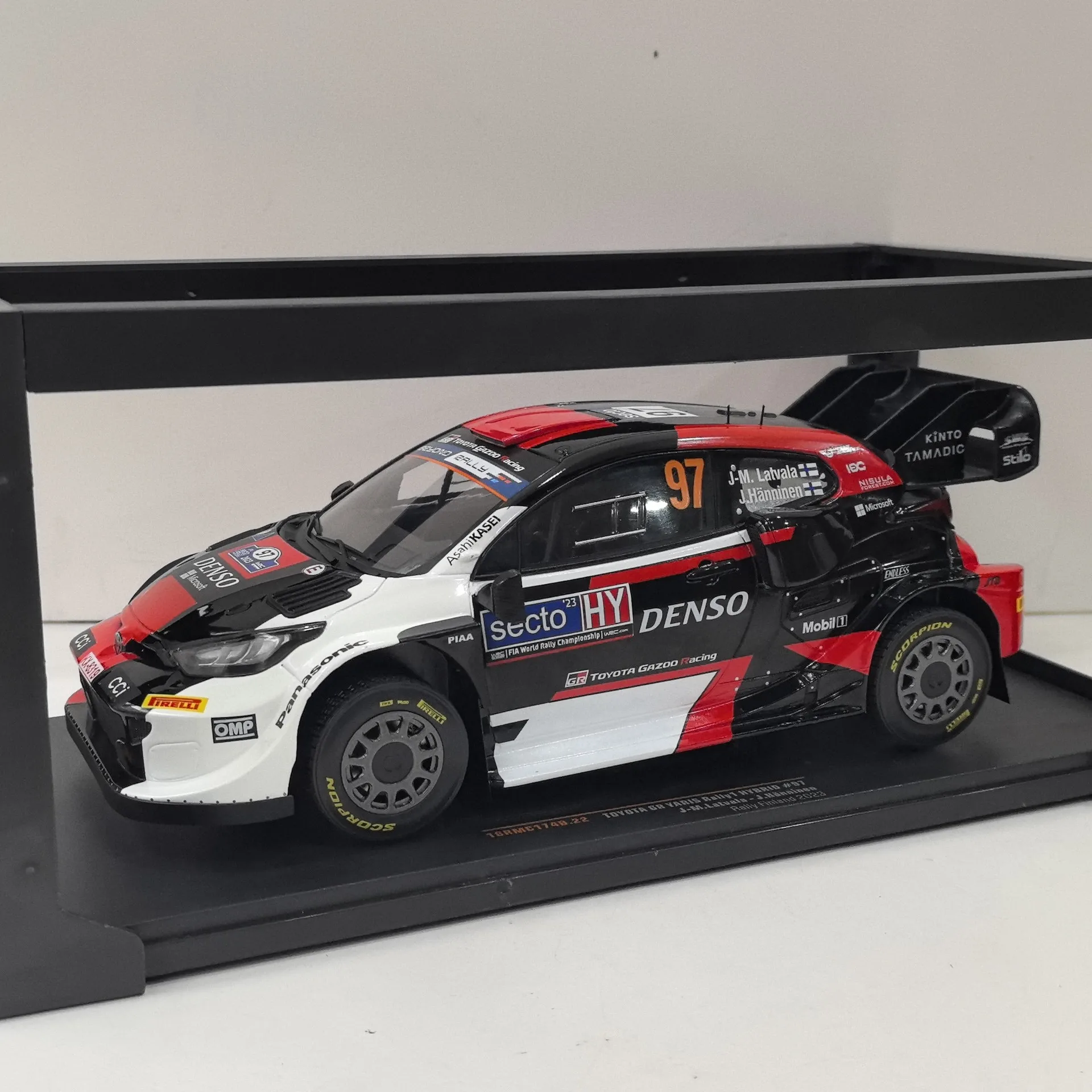 

Diecast IXO 1:18 Scale TOYOTA GR YARIS #97 2023 Toyota Yaris Racing Alloy Car Model Collectible Toy Gift Souvenir Display