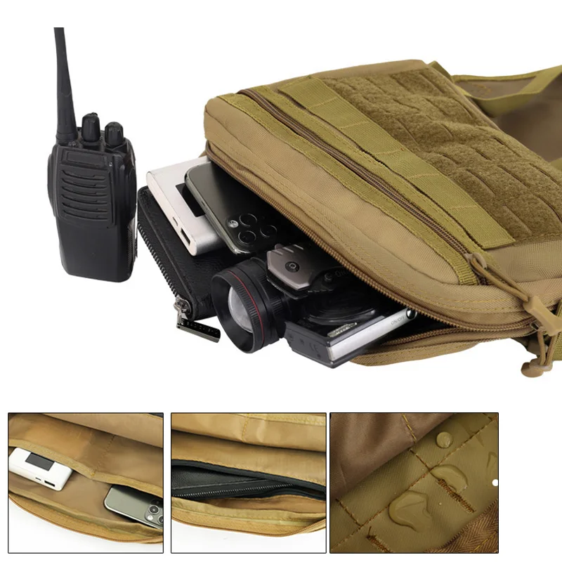 Tactical Hunting Vest Bag Men  Outdoor Sports Chest Backpack  Military Training Camping Travel Fishing Molle EDC Servival Bag