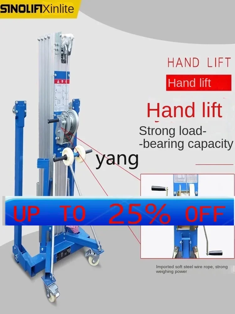 CX mão elevador exposição empilhador liga de alumínio dobrável empilhador manual material elevador