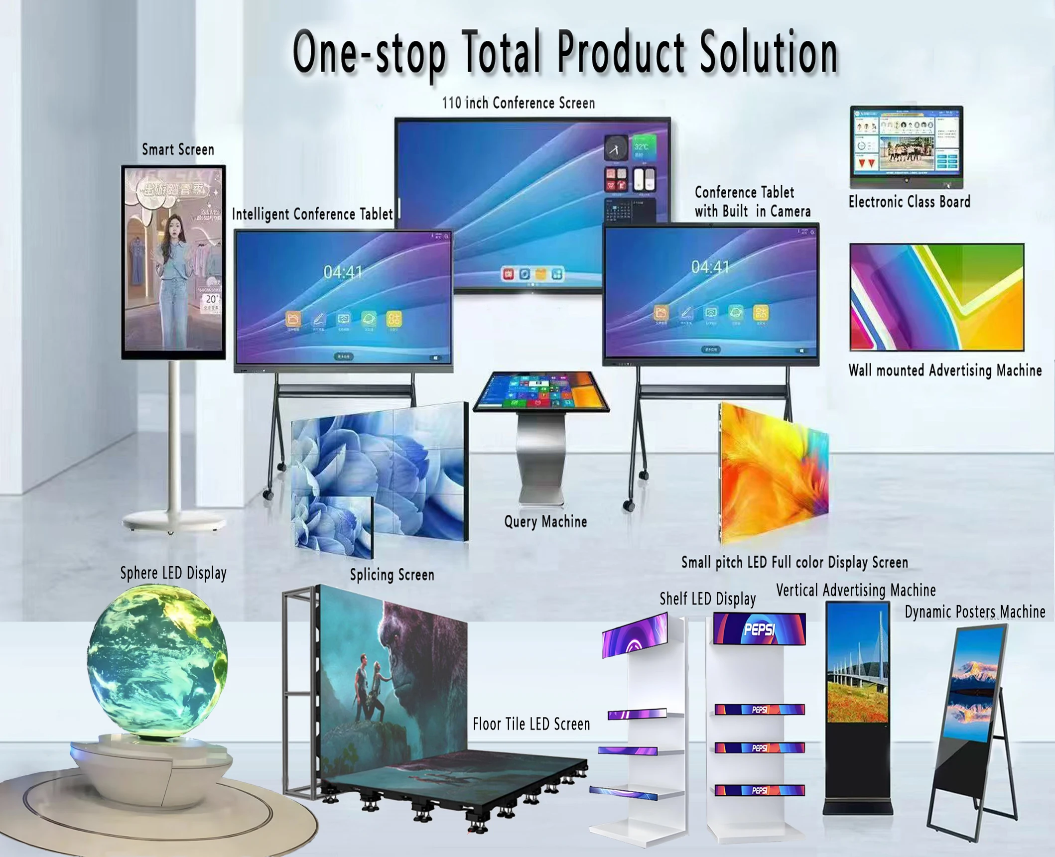 Custom-built LED Displays With Waterproof Protection 32-Inch Indoor Wall Mounted Capacitive Touch LCD Display Advertising Integr