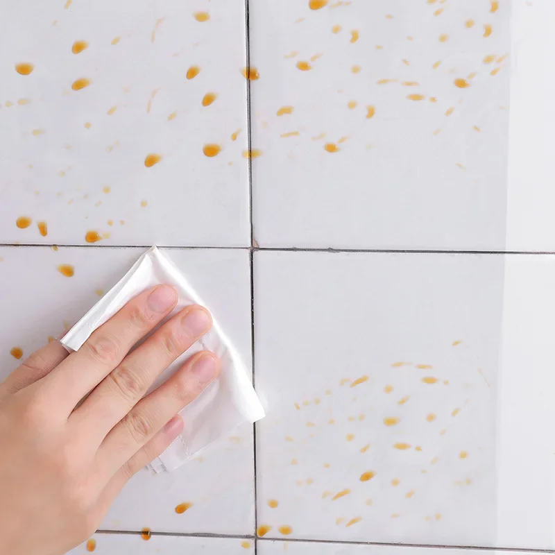 Grease Proof Kitchen Sticker High Temperature Tile Transparent Wall on The Stove Top Waterproof Self-adhesive Wallpaper