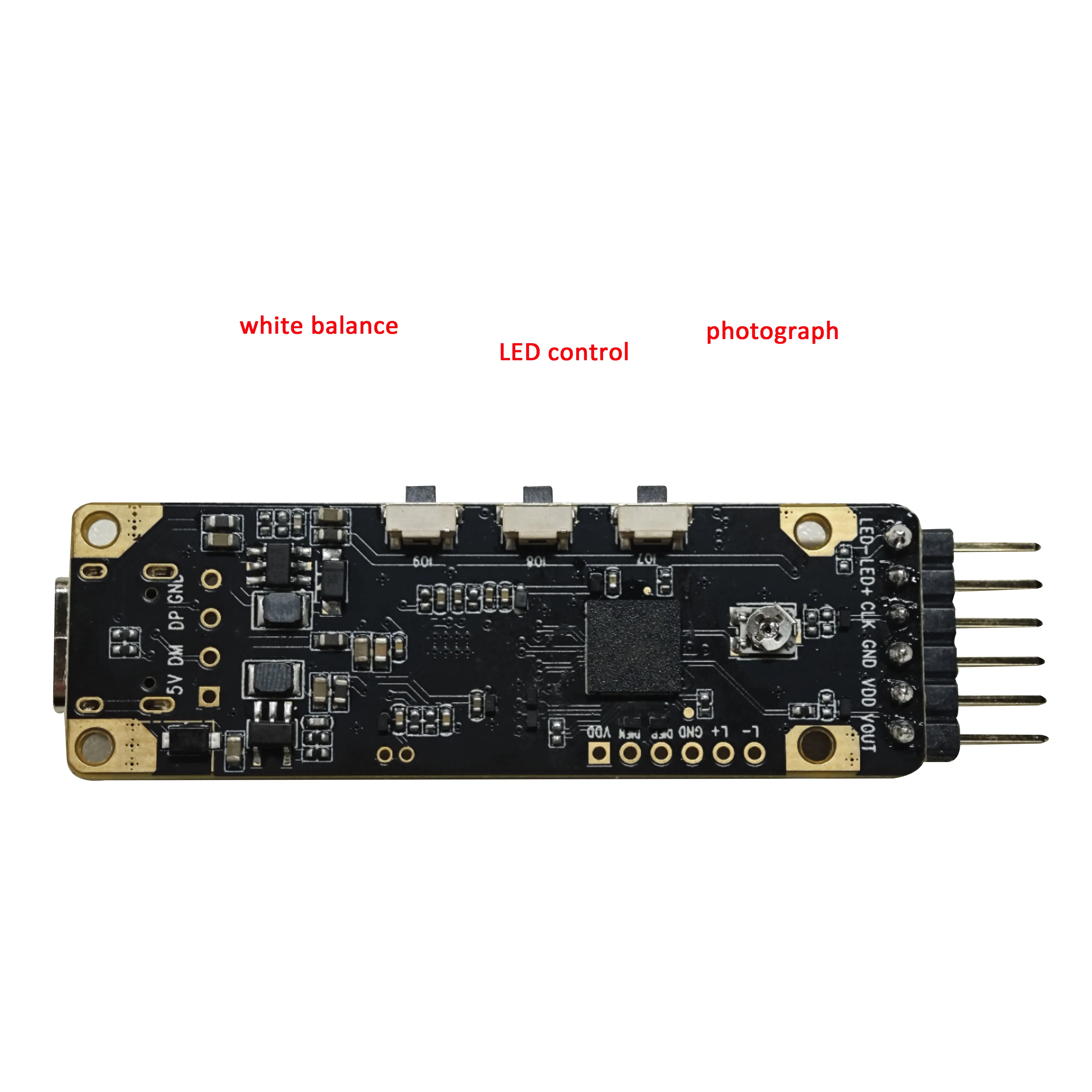 PC board ovm6948 ovm6946  mini camera PC board Adjustable LED brightness processing board