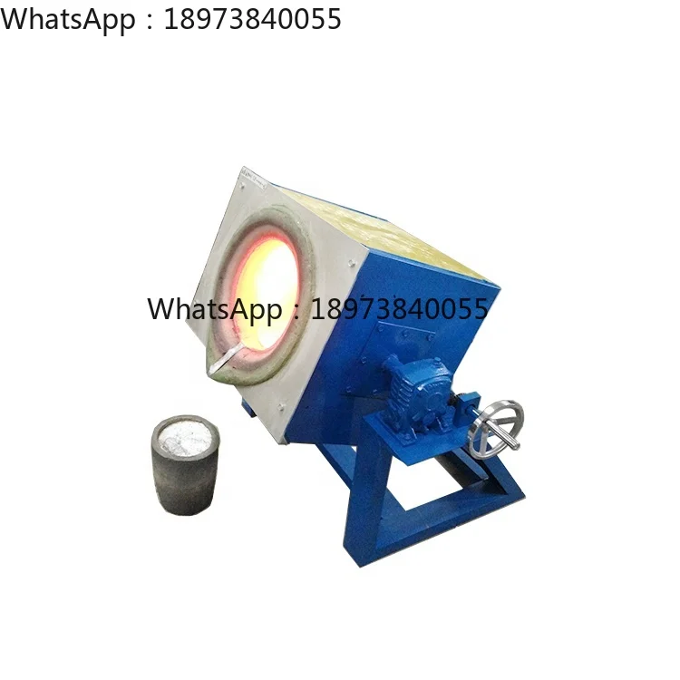 Induction Crucible Furnace Machine for Holding Melting Bronze Aluminum Cast 30kg Iron  for Sale