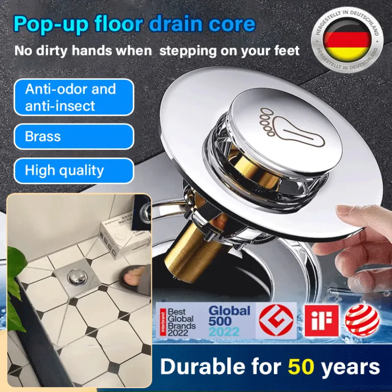 

Сливной слив для пола в ванной комнате, защита от запаха и насекомых, крышка с сердечником, сетчатый фильтр, без удара, дренажная доска для пола, ремонтная полная уплотнительная крышка