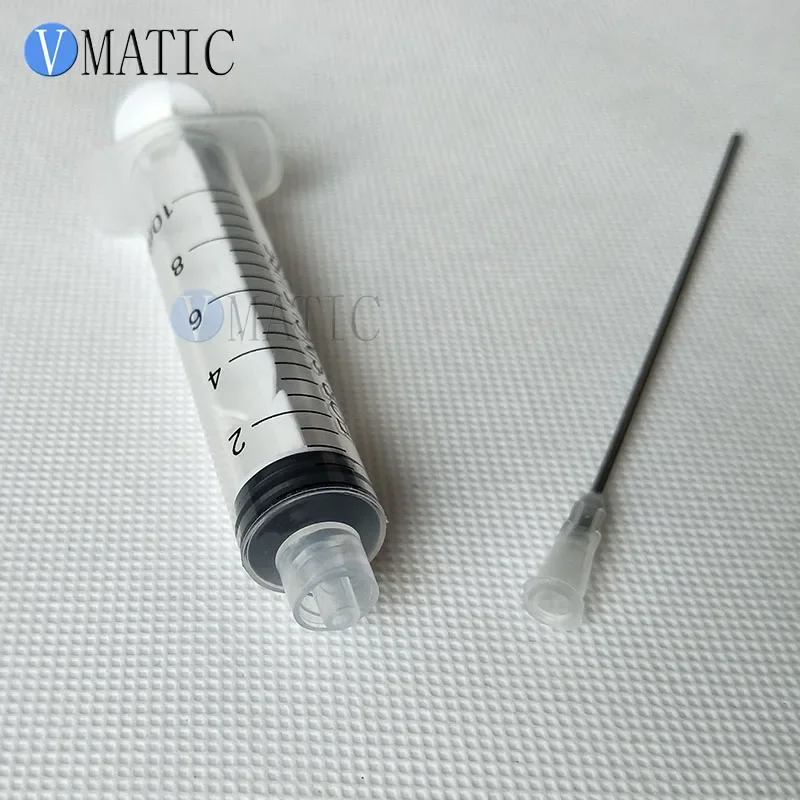 Free Shipping Quality 10ml/10cc Luer Lock Dispensing Syringes With 16G Blunt Tip Fill Needles 10cm Tubing Length