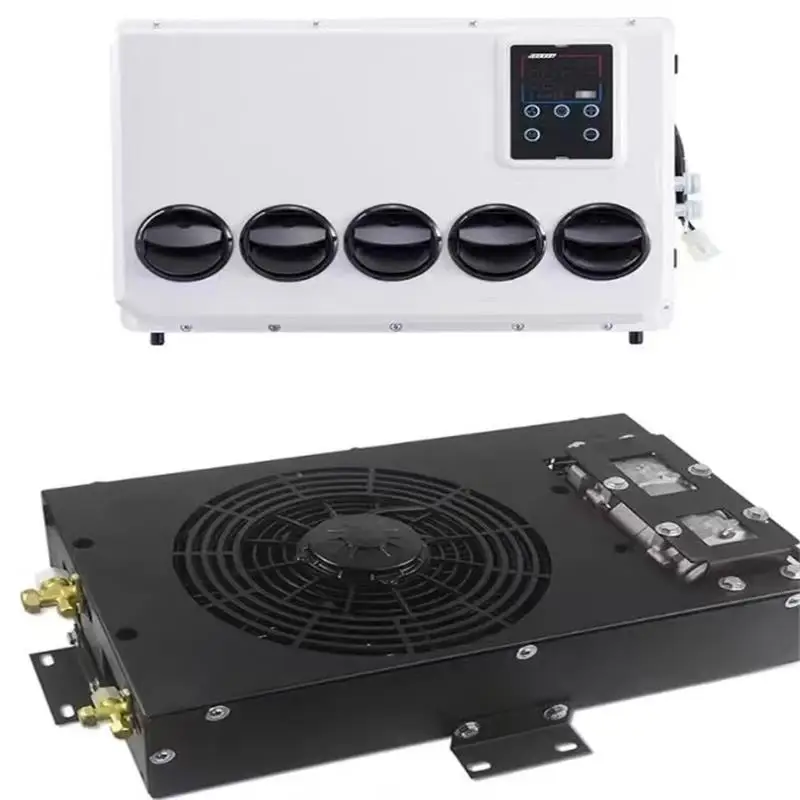 

24V car RV construction vehicle parking air conditioner single cooling 12V frequency conversion dual compressor parking electric
