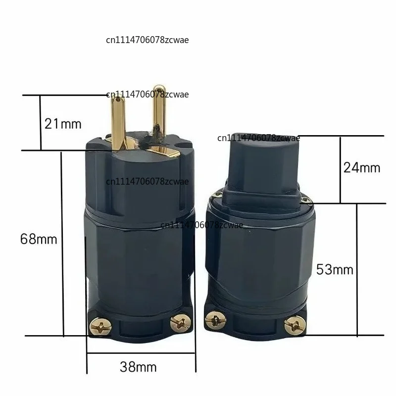 for FURUTECH FI-11M-N1 / FI-11-N1(G) Audio Power Plug 24K Gold plated IEC Connector plug 1set/2pcs 15A/125V