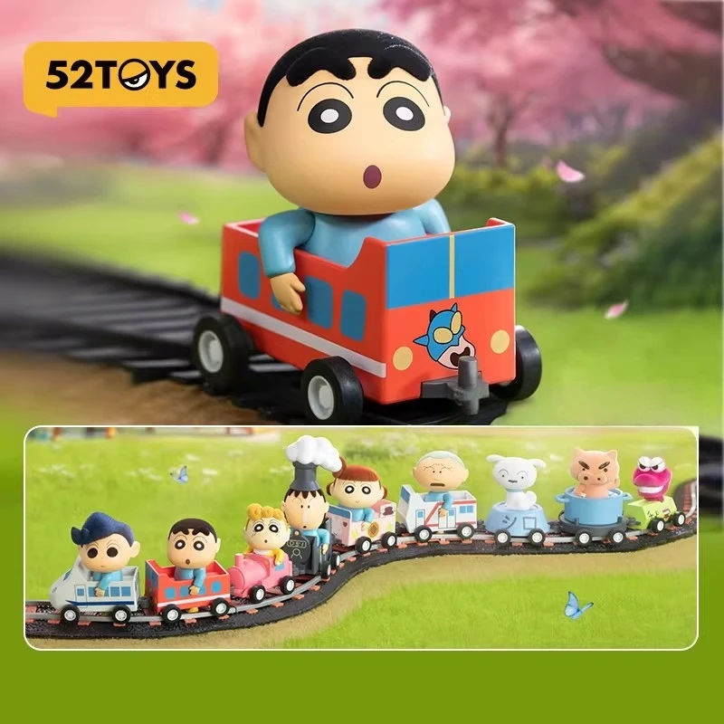 

52TOYS Crayon Shin-chan Train Squad Series Blind Box: Милая фигурка Займон, коллекционная аниме-игрушка, украшение, подарок на день рождения для детей