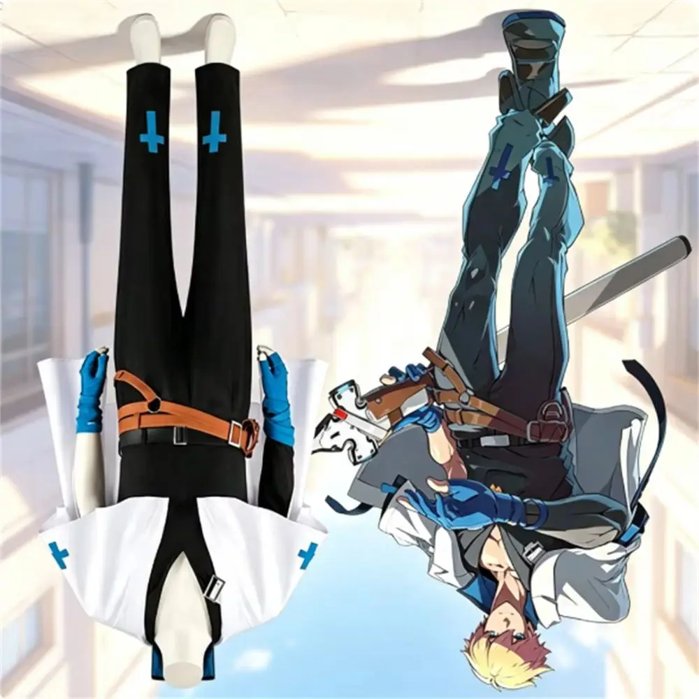 Guilty Gear Gear Ky Kiske Cosplay Costume Men Fancy Battle Suit Uniform Halloween Carnival Party Outfit Custom Made