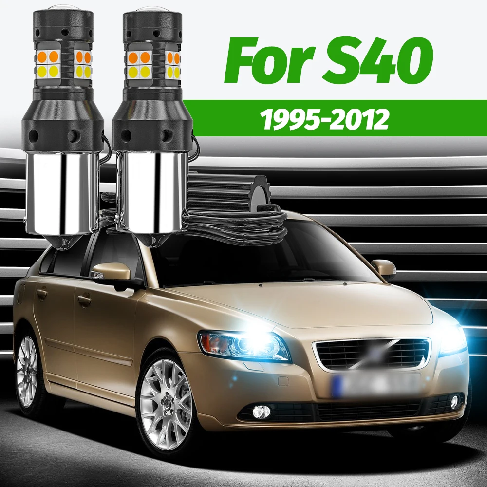 2 stücke Dual Modus Blinker + Tagfahrlicht Zubehör LED DRL Für Volvo S40 1995-2012 2004 2005 2006 2007 2008 2009 2010