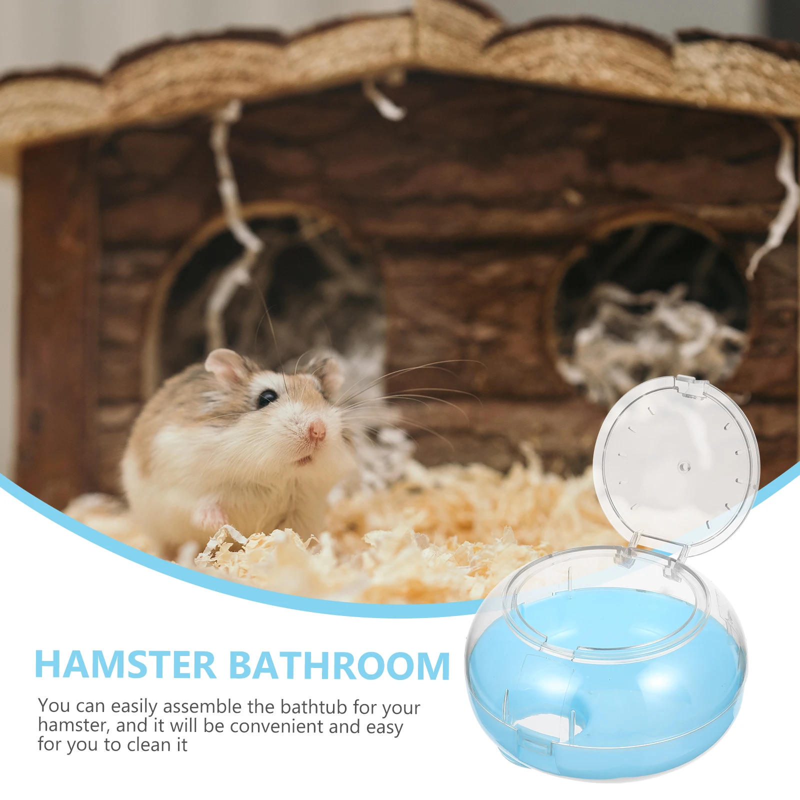 

Hamster Tunnel Cage Grooming Tubes Small Pet Accessories Bathroom External Compact Hamster Bath Container Practical Pet Playing