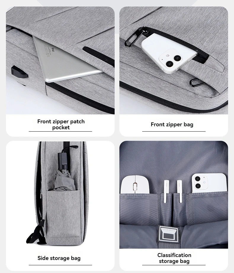 Imagem -06 - Mochila de Viagem Usb Expansível para Homens Bolsa para Laptop de Grande Capacidade Impermeável Negócios Escola Moda