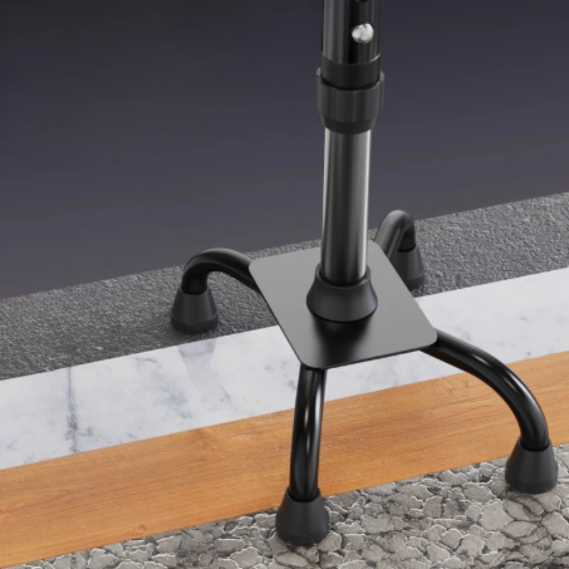 

Double Handrail Support Crutches Walking Cane with LED Light Adjustable Lightweight Anti-Slip Walking Stick Walkers for Elderly