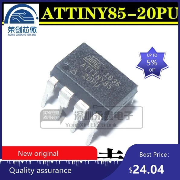 10PCS /lot  ATTINY85-20PU DIP-8 ATTINY85 DIP8 85-20PU  ATTINY85-20SU SOP-8 ATTINY85-20 DIP new and original