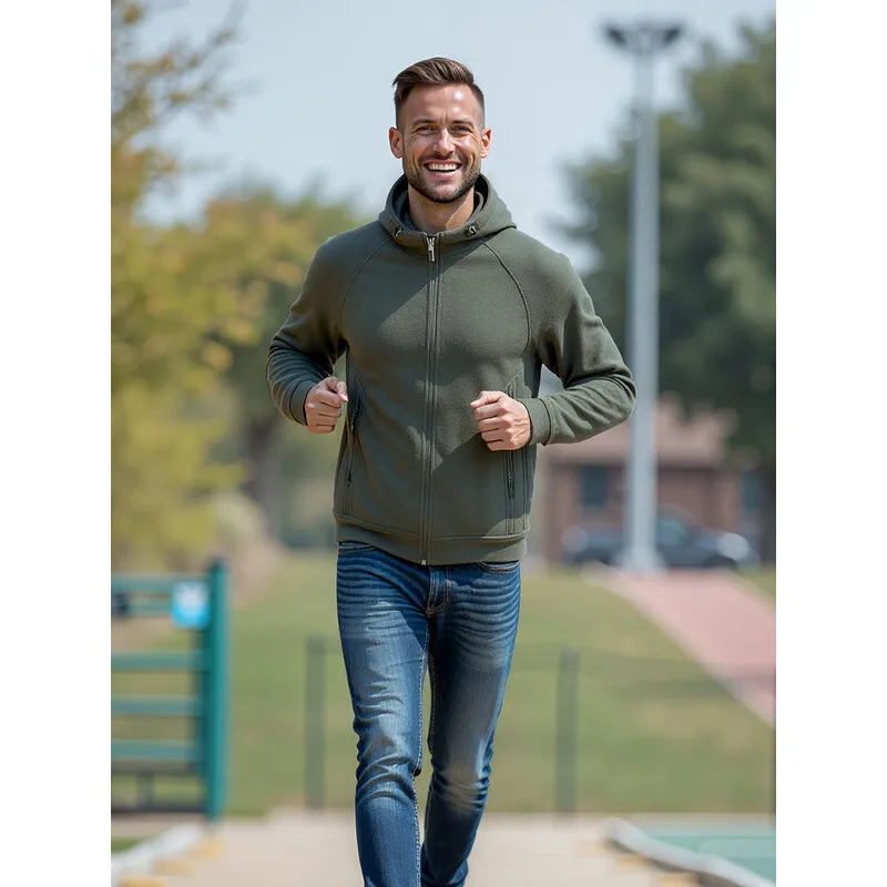 

New Autumn Fleece Hoodie Jacket - Unisex, 3D Cut, Thickened, Casual With A Hood, Versatile And Warm.