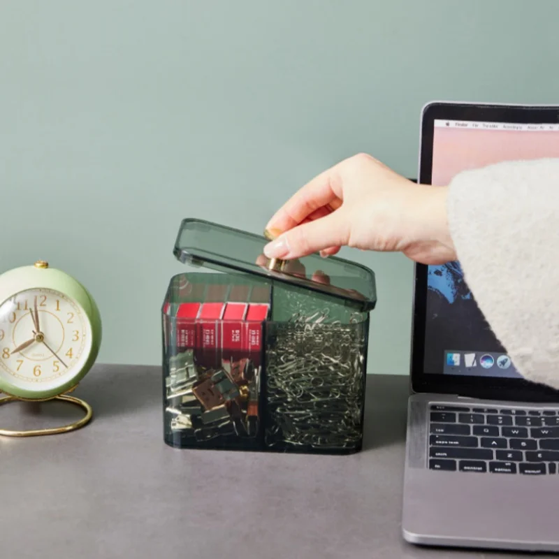 

Cosmetics storage box, cotton swab, makeup cotton, beauty egg, makeup brush, desktop storage with cover, transparent sorting box