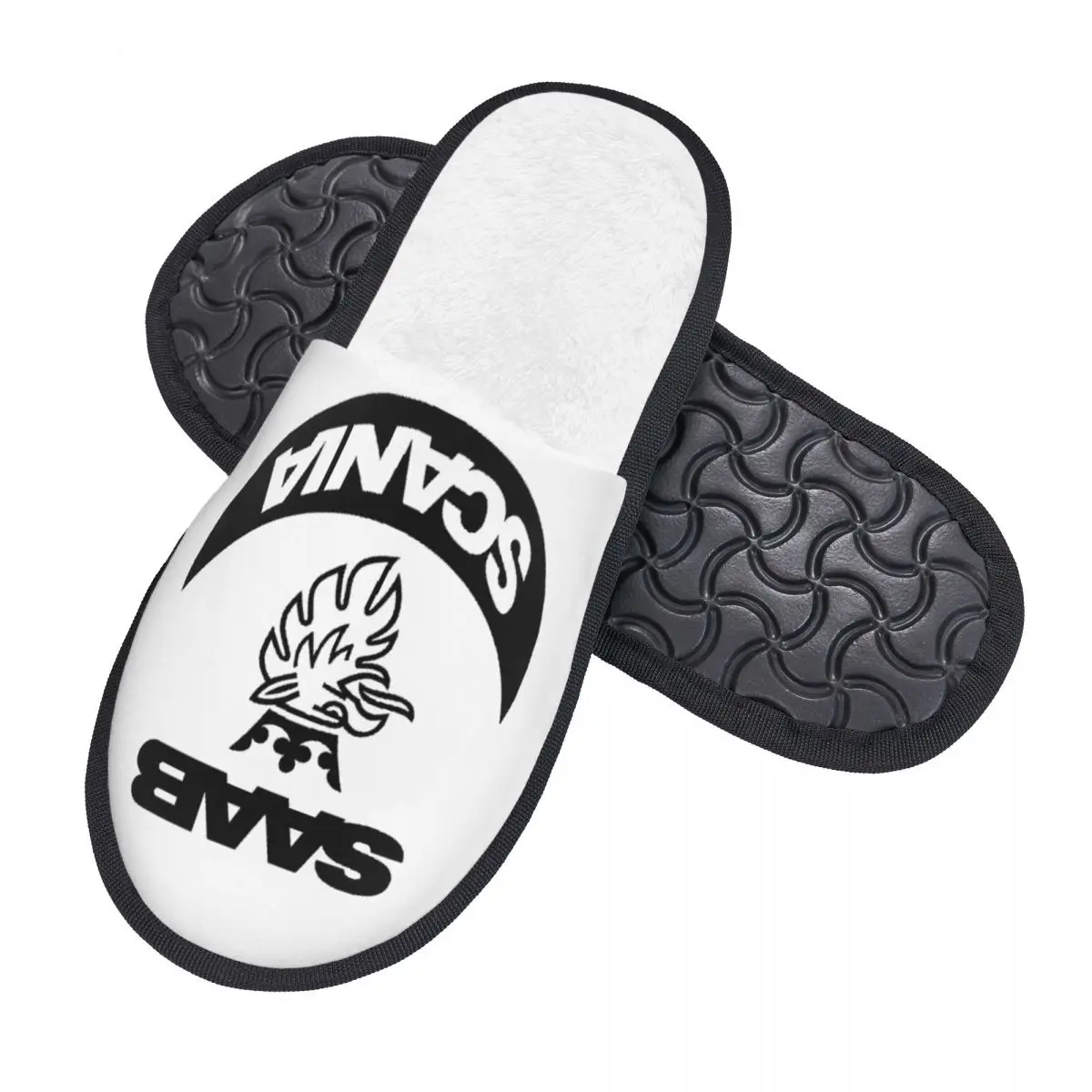 Custom Sweden Saabs Scanias Automobile Car Soft Memory Foam House Slippers Women Cozy Warm Anti-Skid Slipper