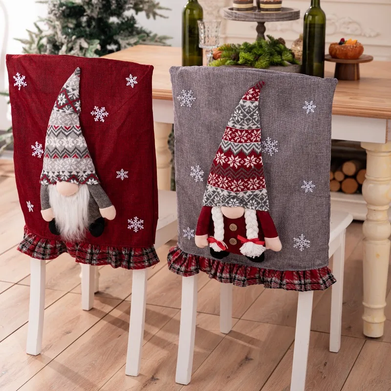 New Christmas Creative Home Dwarf Doll Chair Cover Practical and Decorative Chair Cover Creative Three-dimensional Chair Cover