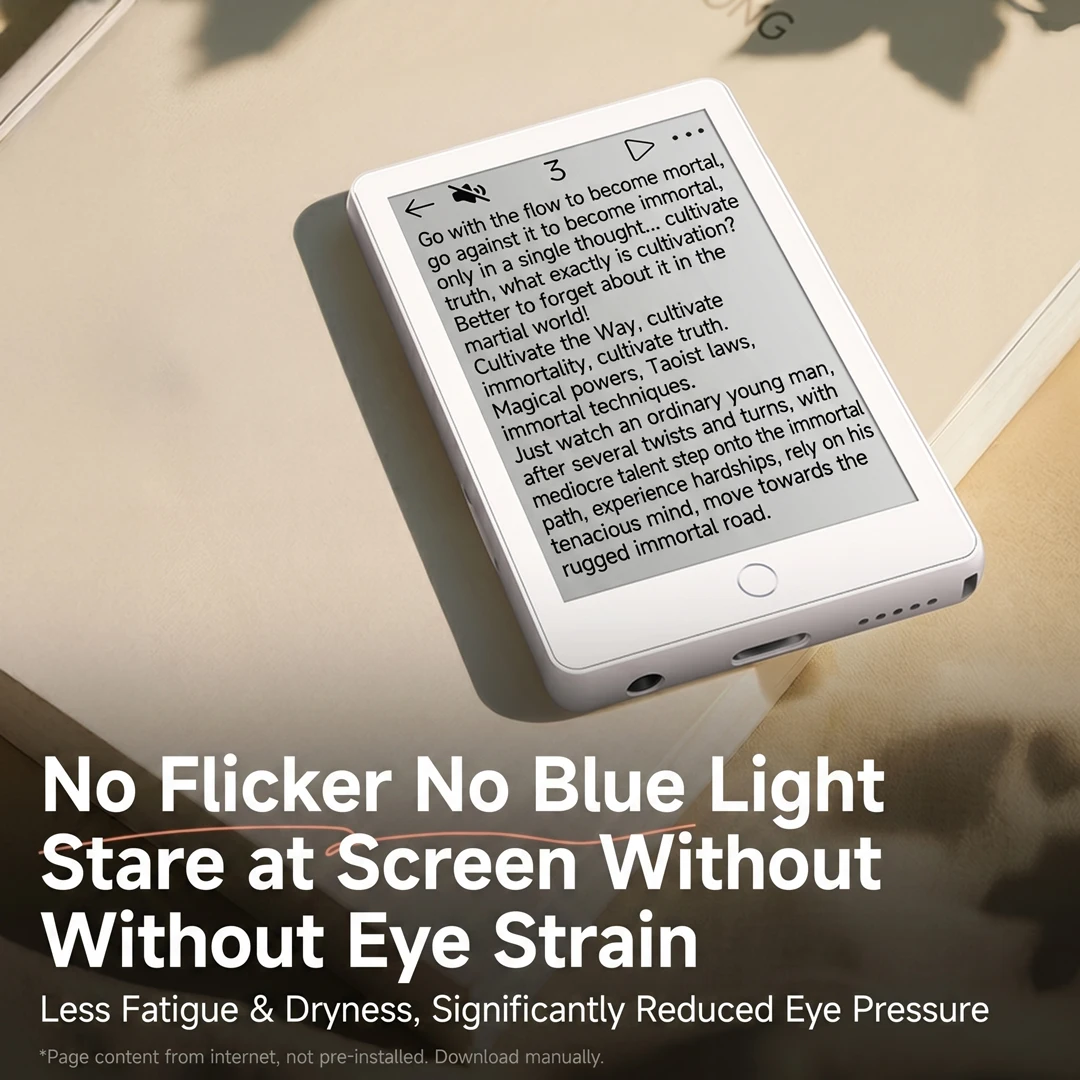 Hot Sale 2026 E-Ink Screen MP3 Player|32GB Storage|Lossless FLAC/APE Support|Built-in Backlight|Long Battery Life|for Students view 6