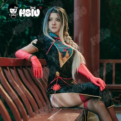 Angell Cosplay Costume Game Path to Nowhere Cosplay Costume HSIU Imitation Leather Full Clothing Chinese cheongsam clothing