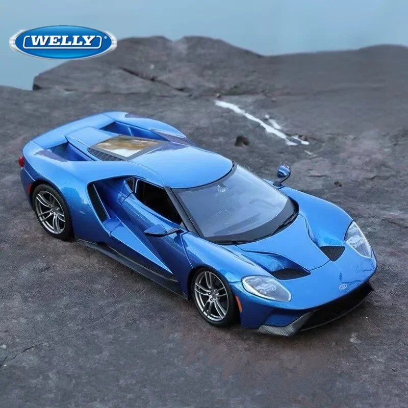 Welly 1:36 2017 Ford GT Legering Sportwagen Model Diecast Metal Racing Voertuigen Auto Model Simulatie Collectie Kinderspeelgoed Gift