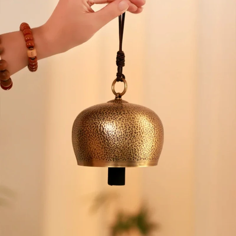 Copper Wind Chime Hanging Handmade Brass Bell Meditation Zen Sound Healing Yoga Relaxation Chimes Percussion Musical Instruments