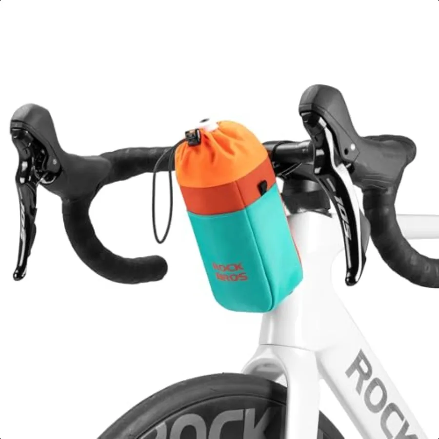 

ROCKBROS Bike Cup Holder with Pocket Water Bottle Bag for Adjustable Bike Drink Cup Cage for Cruiser Scooter Road Bike Mountain