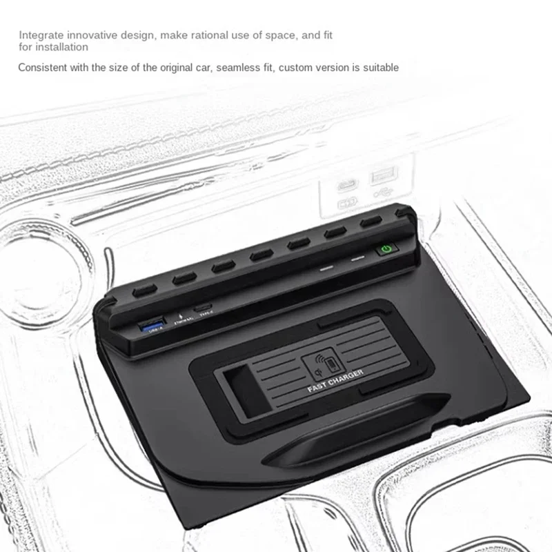 سيارة ل تشى شاحن لاسلكي لكزس NX 350H 2022 2023 15 واط سريع حامل هاتف المحمول شحن لوحة الداخلية