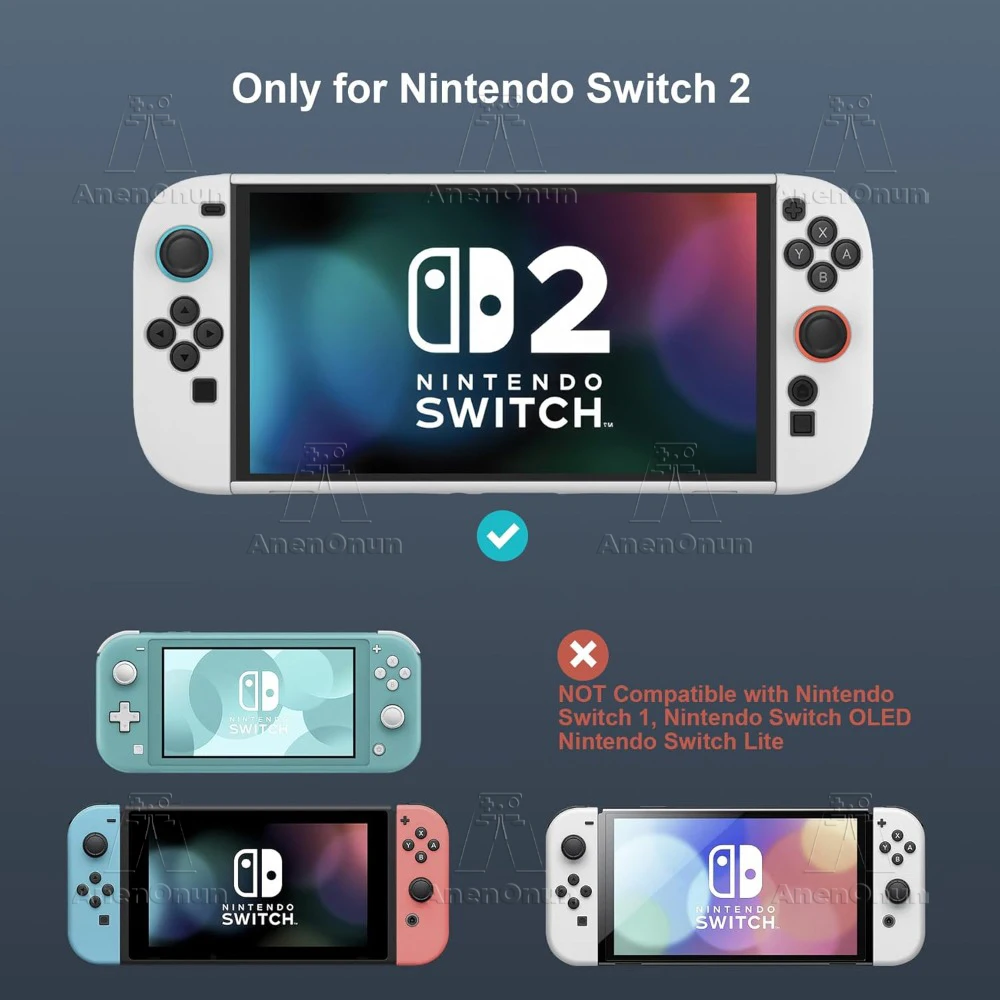 Switch 2 TPU+PC Split Case Antypoślizgowy uchwyt Pełna osłona Skóra Odporna na wstrząsy Odporna na zarysowania Wszechstronna ochrona Trwała miękka skorupa - Biała