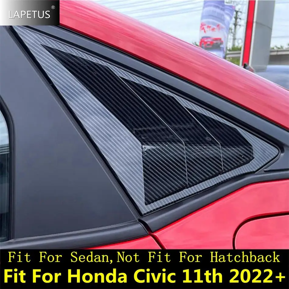 

Auto Accessories Side Vent Rear Window Louvers Quarter Spoiler Panel Decor Cover Trim For Honda Civic 11th 2022 - 2024 Plastic