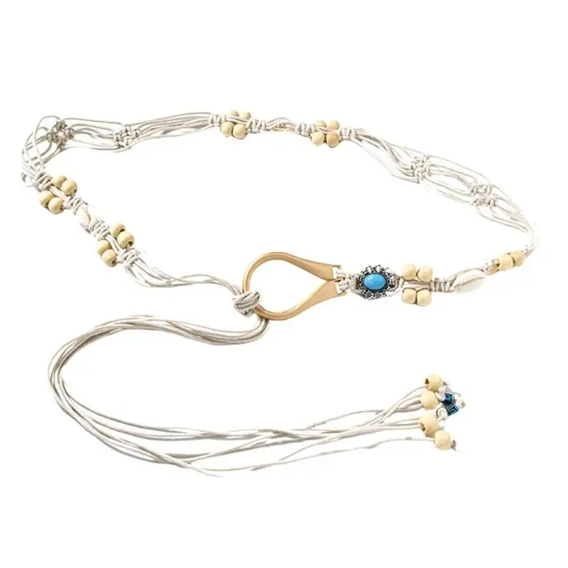 

31BB Sexy Tie Belts Braided Belt Vintage Tie Belt for Bohemia Girls Women