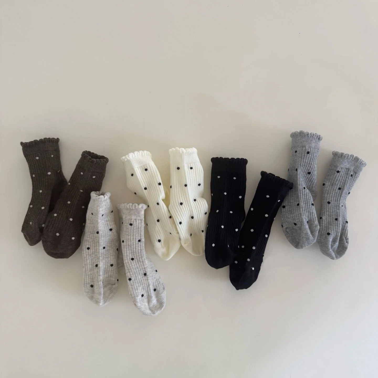5 Paare/Set Kindersocken für Mädchen, Frühling und Herbst, weiche Baumwolle, gepunktet, Kindersocken, modische, süße, niedliche Stricksocken für Kinder, 2–12 Jahre – Detail 7