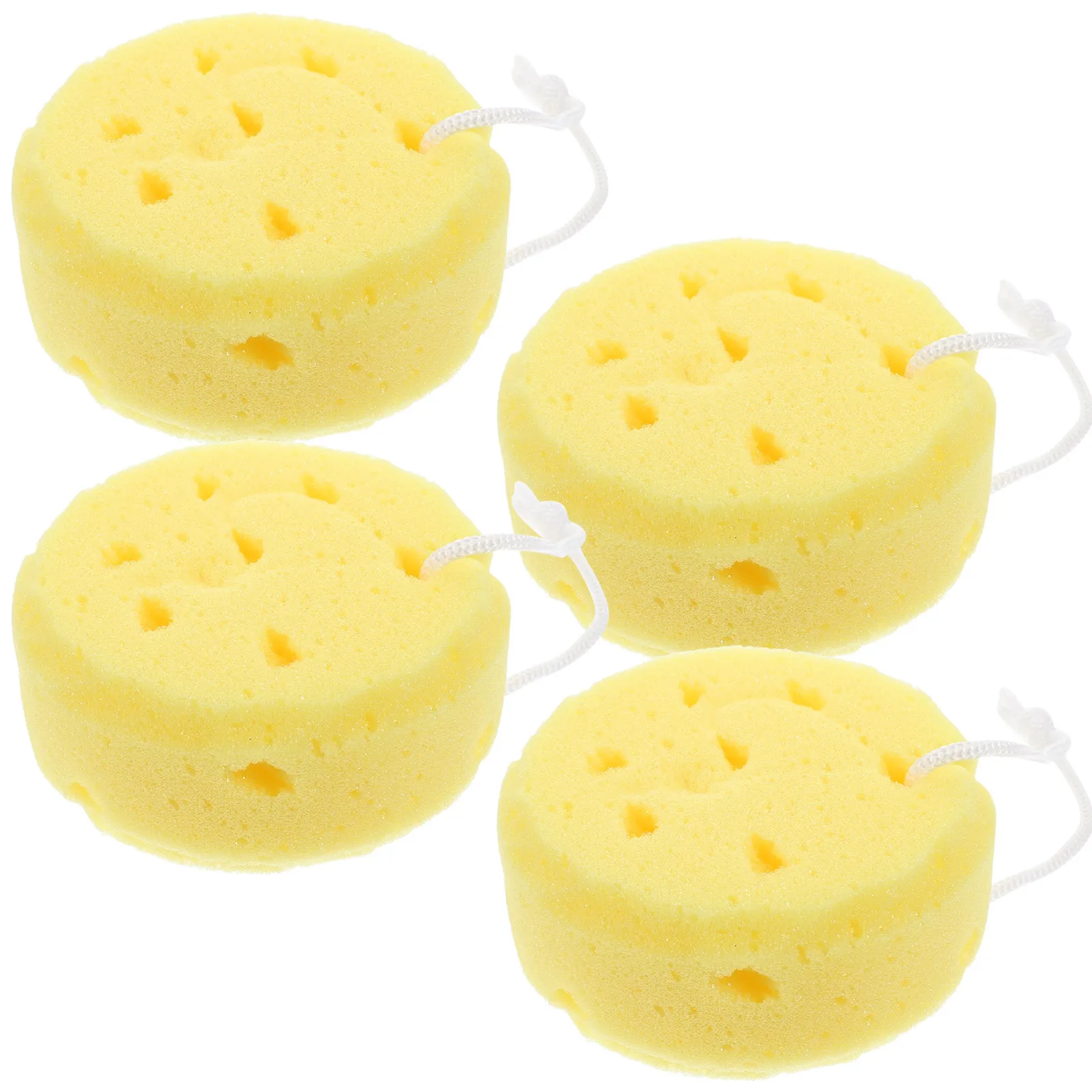 

4Pcs Shower Loofah Bath Sponge Soft Exfoliating Body Scrubber Durable Hanging Bathroom Essentials for Men Women