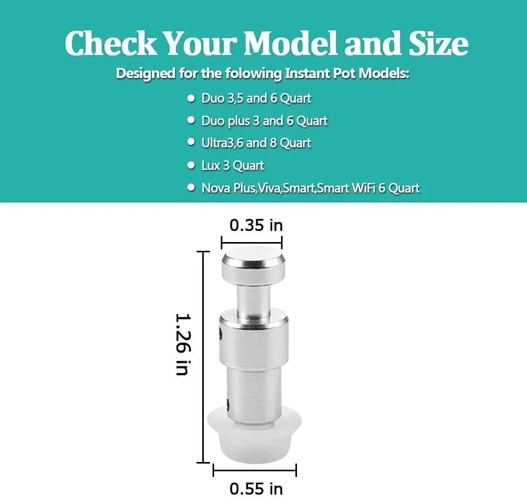 For Instant Pot Duo/Plus 3, 5, 6 Quart Steam Release Handle, Original Floating Valve Replacement Parts, with 3 Silicone Covers - view 5