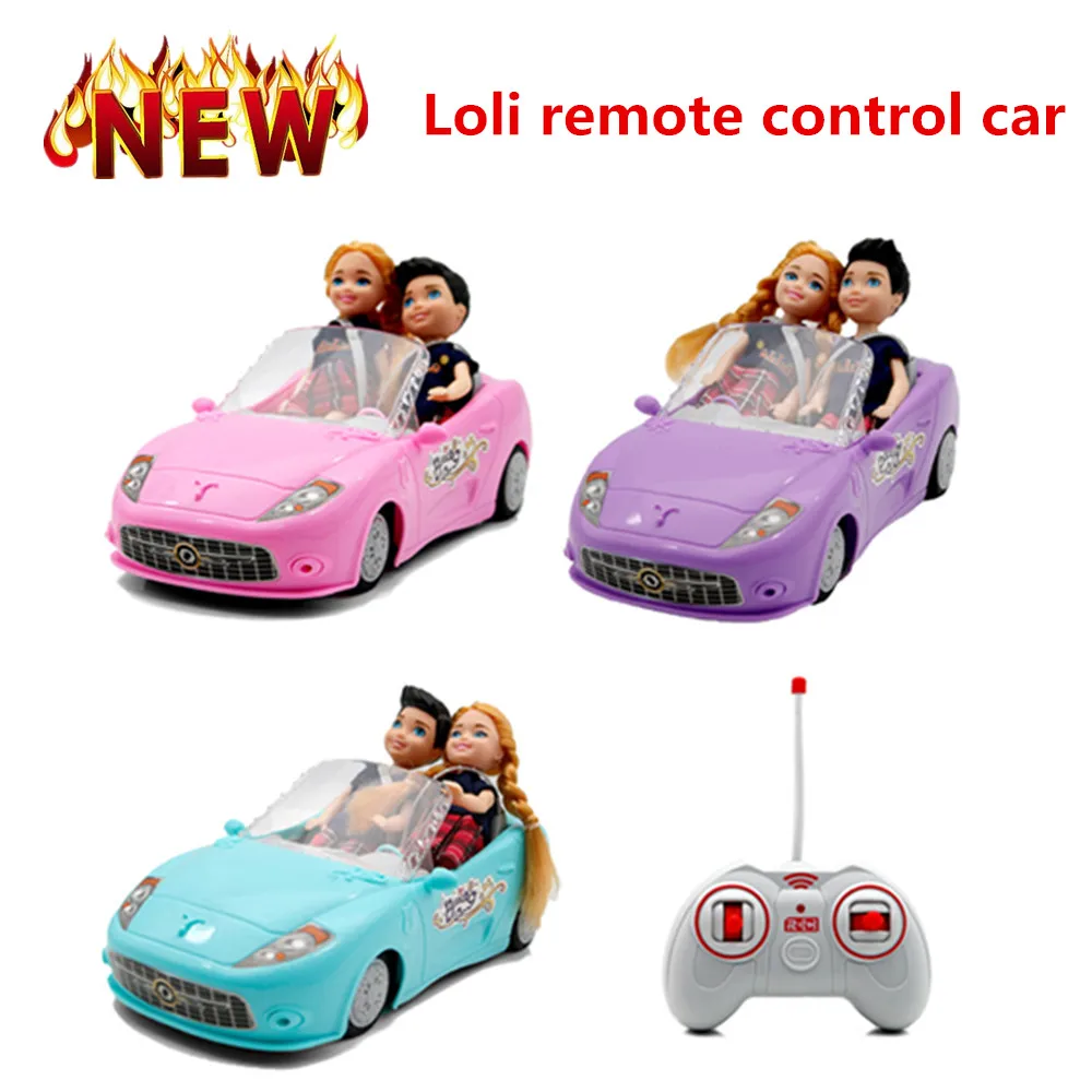 RC Car 1:16 Remote Control Doll Convertible Sports Car Pink Party Girls Toys For Children Rechargeable Battery