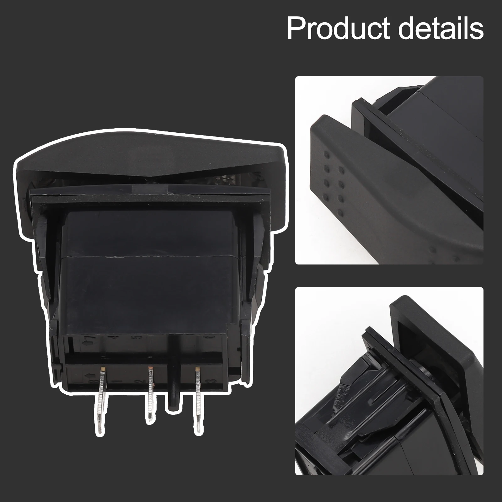 20A SPDT Rocker Switch 12V 24V DC On-Off-On Momentary Action Sealed Switch for Construction Machinery and Factory Equipment