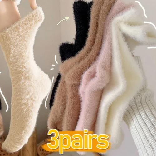 부드러운 극세사 편안한 수면 양말, 푹신한 따뜻한 슬리퍼, 여성용 양말, 미끄럼 방지, 최고 품질, 크기 36-40, 가을 및 겨울, 1 쌍  Best5