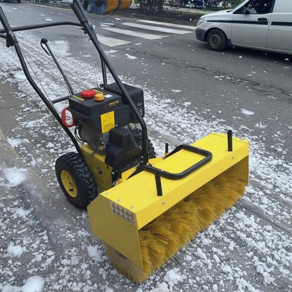 겨울철 인기 상품 전동 제설기 80cm 회전 브러시 폭 대형 브러시 제설차