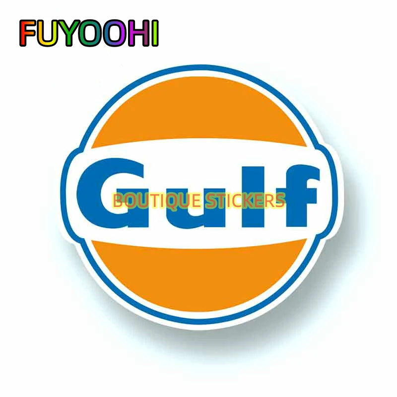 FUYOOHI Beautiful Decal Funny Car Stickers Gulf Logo Motorcycle Decals Waterproof Sunscreen PVC